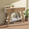 Aparador 2 Gavetas 100cm Malibu Cinamomo/Off White Artely 