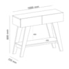 Aparador 2 Gavetas 100cm Malibu Cinamomo/Off White Artely 