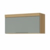 Armário 1 Porta Basculante 80cm 100% MDF Marquesa Nature/Verde Nesher