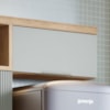 Armário 1 Porta Basculante 80cm 100% MDF Marquesa Nature/Verde Nesher