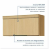 Armário 1 Porta Basculante Marquesa 80cm 100% Mdf Nature Nesher