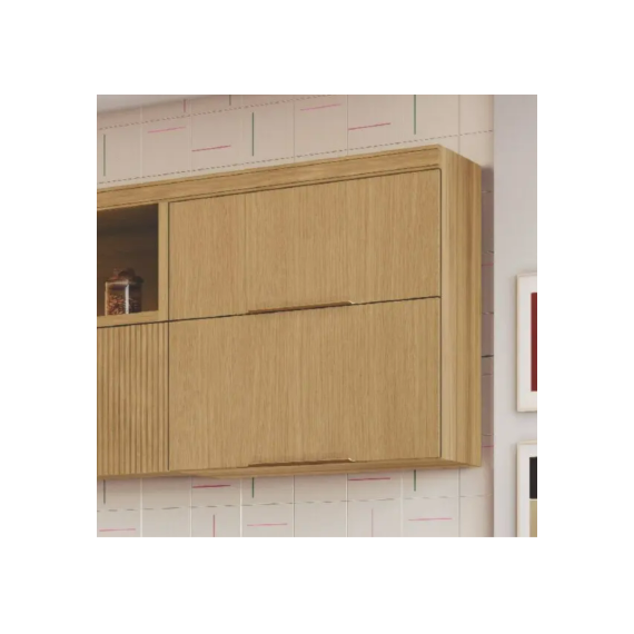 Armário 2 Portas Basculante Marquesa 80cm 100% Mdf Nature Nesher