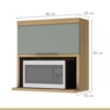 Armário Aéreo 1 Porta 100% MDF Marquesa Nature/Verde Nesher 