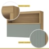 Armário Aéreo 1 Porta Basculante Marquesa 120cm 100% MDF Nature/Verde Nesher