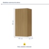 Armario Aereo 1 Porta Rainha Nature 40 Cm Nesher