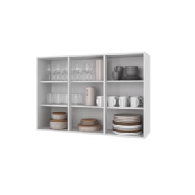Armário Aéreo 120cm 3 Portas Firenze Branco Indekes