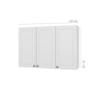 Armário Aéreo 120cm 3 Portas Firenze Branco Indekes