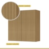 Armário Aéreo Para Cozinha Rainha Com 2 Portas 80 cm 100% MDF Nature Nesher