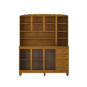 Armário Cozinha Genebra 7 Portas 4 Gavetas Em Madeira Maciça