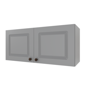 Armário Geladeira 0,80 Cm 2 Portas 100% MDF Titânio Fosco Amoudi