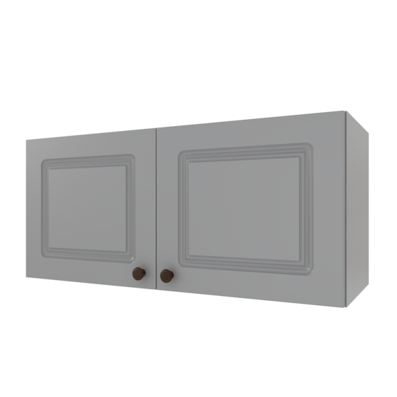Armário Geladeira 0,80 Cm 2 Portas 100% MDF Titânio Fosco Amoudi
