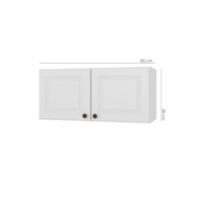 Armário Geladeira 2 Portas 80cm Firenze Branco Indekes 