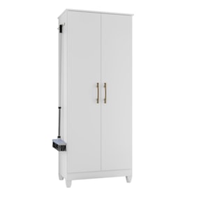 Armário Multiuso 2 Portas 4 Prateleiras Jade Branco Moval