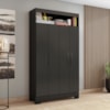 Armário Multiuso 4 portas e Nicho NT4040 Preto tx Notável Móveis