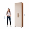 Armário Multiuso Com Chave 211cm NT4050 Freijó/Off White Notável Móveis 