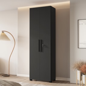Armário Multiuso Com Chave 211cm NT4050 Preto Tx Notável Móveis 