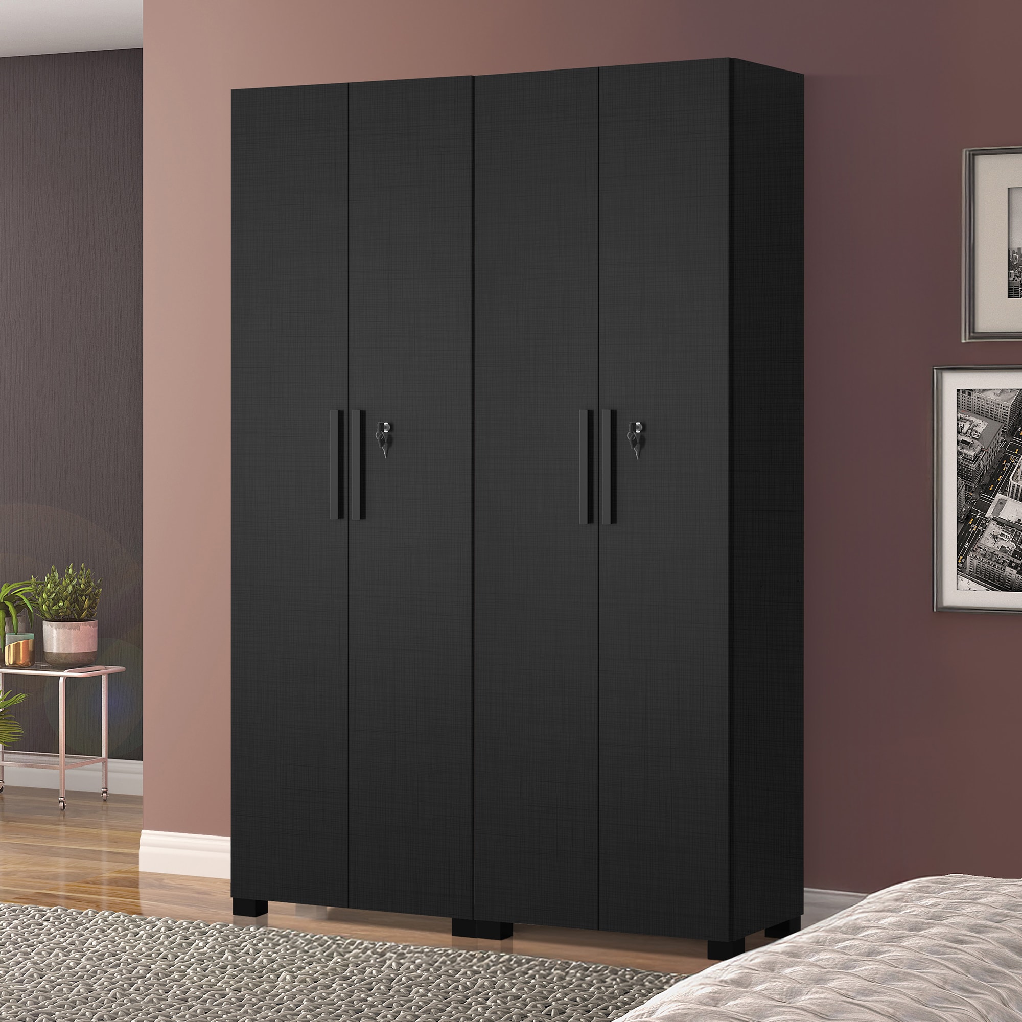 流木　約20.2㎝ Armário Multiuso Duplo Com Chave NT4020 Notável Móveis - Casa