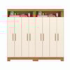 Armário Multiuso Duplo NT4040 8 portas Freijó/Off White Notável Móveis