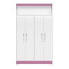 Armário Multiuso NT4030 Branco/Rosa Notável Móveis