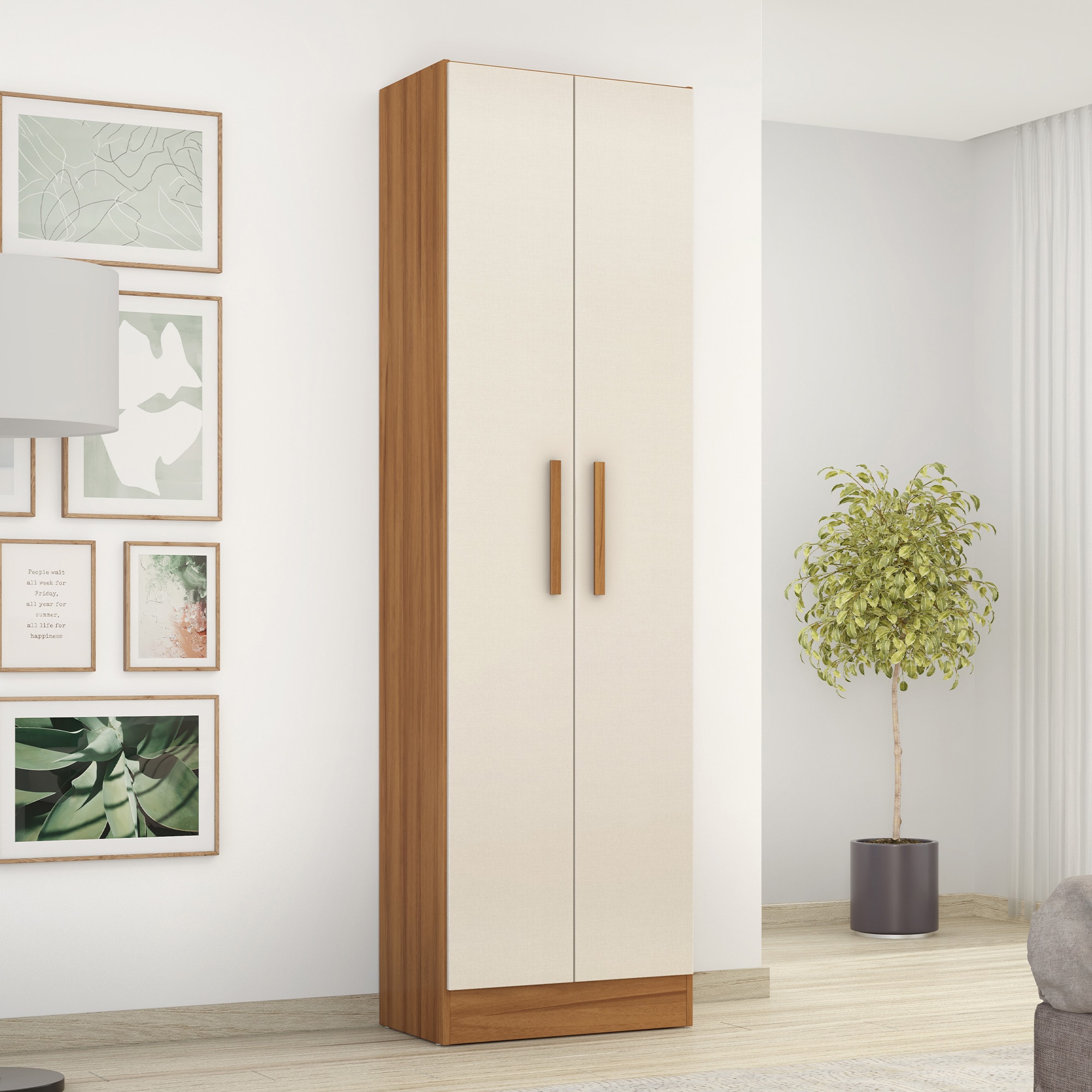 Armário Multiuso NT4020 Freijó/ Off white Notável Móveis - Casa