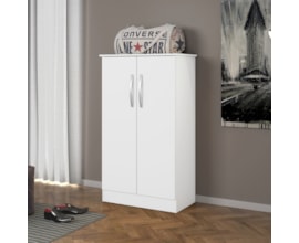 Armário Multiuso Sapateira 2 Portas Alaska Branco Notável Móveis Armário Multiuso Sapateira 2 Portas Alaska Branco Notável Móveis