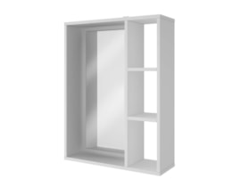 Armário Para Banheiro com espelho Bbn03 Branco Brv Móveis Armário Para Banheiro com espelho Bbn03 Branco Brv Móveis