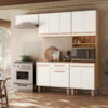 Armário para Cozinha 222 cm Lemon Freijó/Off White Nicioli 
