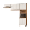 Armário para Cozinha 222 cm Lemon Freijó/Off White Nicioli 