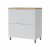 Balção 1 Porta 1 Gav Marqueza 80cm Branco/Nature Nesher