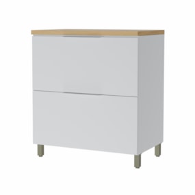 Balção 1 Porta 1 Gav Marqueza 80cm Branco/Nature Nesher