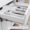 Balcão 1 Porta 3 Gavetas 120cm Marquesa Branco/Nature Nesher