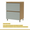 Balcão 1 Porta Basculante 1 Gaveta 70cm 100% MDF Rainha Nature/Verde Nesher