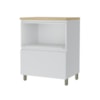 Balcão 1 Porta Basculante 1 Gaveta 70CM Branco/Nature Nesher 