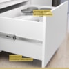 Balcão 1 Porta Basculante 1 Gaveta 80cm 100% MDF Rainha Branco/Nature Nesher