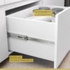 Balcão 1 Porta Basculante 4 Gavetas 120cm 100% MDF Rainha Branco/Nature Nesher