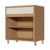 Balcao 2 portas 1 Gaveta 80cm 100% MDF Condessa Carvalho/Greige Nesher Móveis