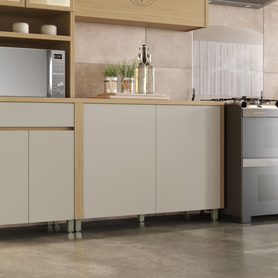 Balcão 2 Portas 120cm Condessa 100% MDF Nesher Móveis 