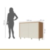 Balcão 2 Portas 120cm Condessa 100% MDF Nesher Móveis