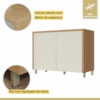 Balcão 2 Portas 120cm Condessa 100% MDF Nesher Móveis