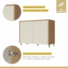 Balcão 2 Portas 120cm Condessa 100% MDF Nesher Móveis