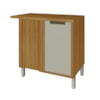 Balcão DE Canto Para Cozinha 1 Porta Imperatriz Freijó/Off White Nesher