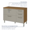 Balcão De Cozinha 3 Portas 3 Gavetas 120cm Freijó/Off White Princesa Nesher