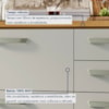 Balcão De Cozinha 3 Portas 3 Gavetas 120cm Freijó/Off White Princesa Nesher