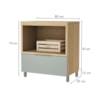 Balcão Forno 1 Gaveta Com Caixa Organizadora 80Cm 100% Mdf Marquesa Nature/Verde Nesher