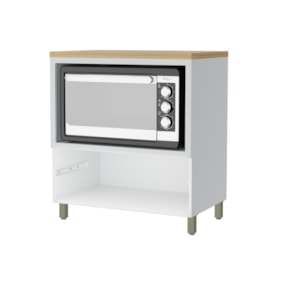 Balcao Forno 1 Gaveta Cozinha Branco/Nature Nesher