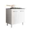 Balcão Para Cooktop  80 cm 2 Portas Branco Nicioli 