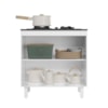 Balcão Para Cooktop  80 cm 2 Portas Branco Nicioli 