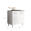 Balcão Para Cooktop  80 cm 2 Portas Branco Nicioli 
