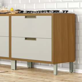 Balcão Para Cozinha 1 Porta 1 Gaveta Imperatriz Frejó/Off White Nesher