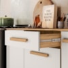 Balcão Para Cozinha 90cm Lemon Carvalho/Off White Nicioli
